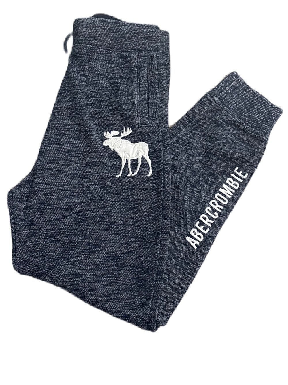 Abercrombie kids Navy Heather Logo Jogger Sweatpants - Size 15/16